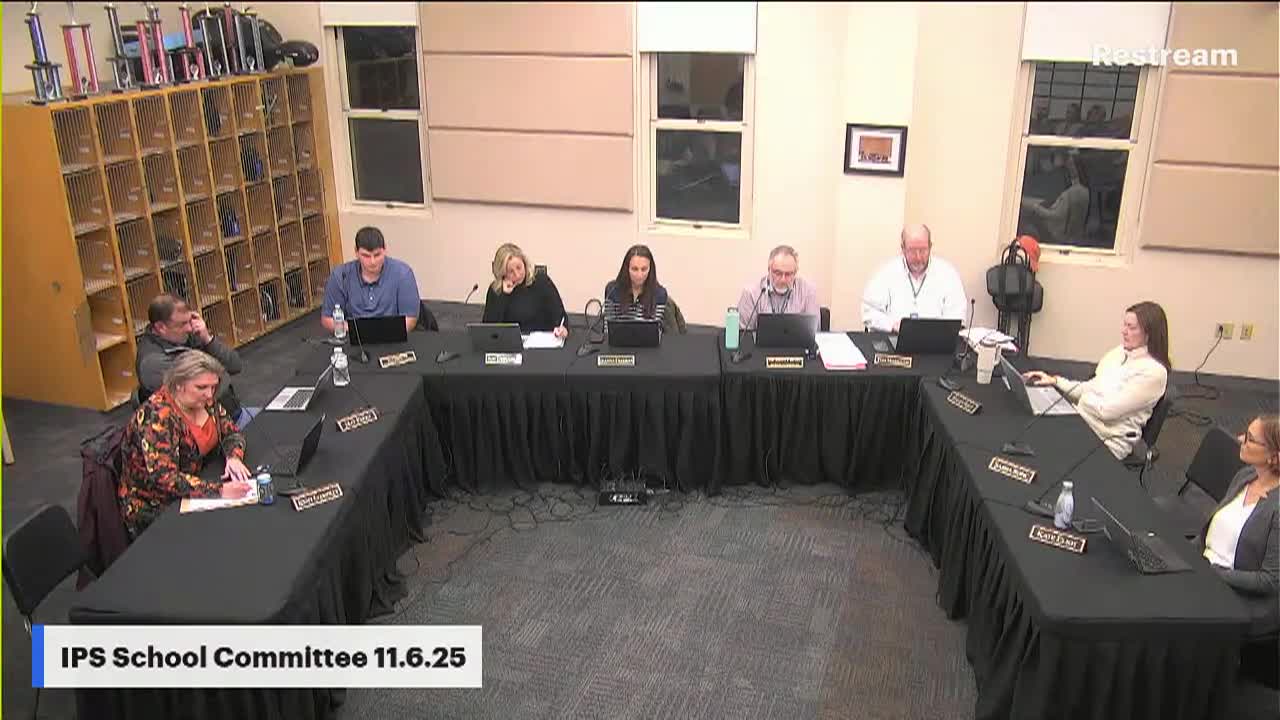 Ipswich School Committee Meeting 11/6/25