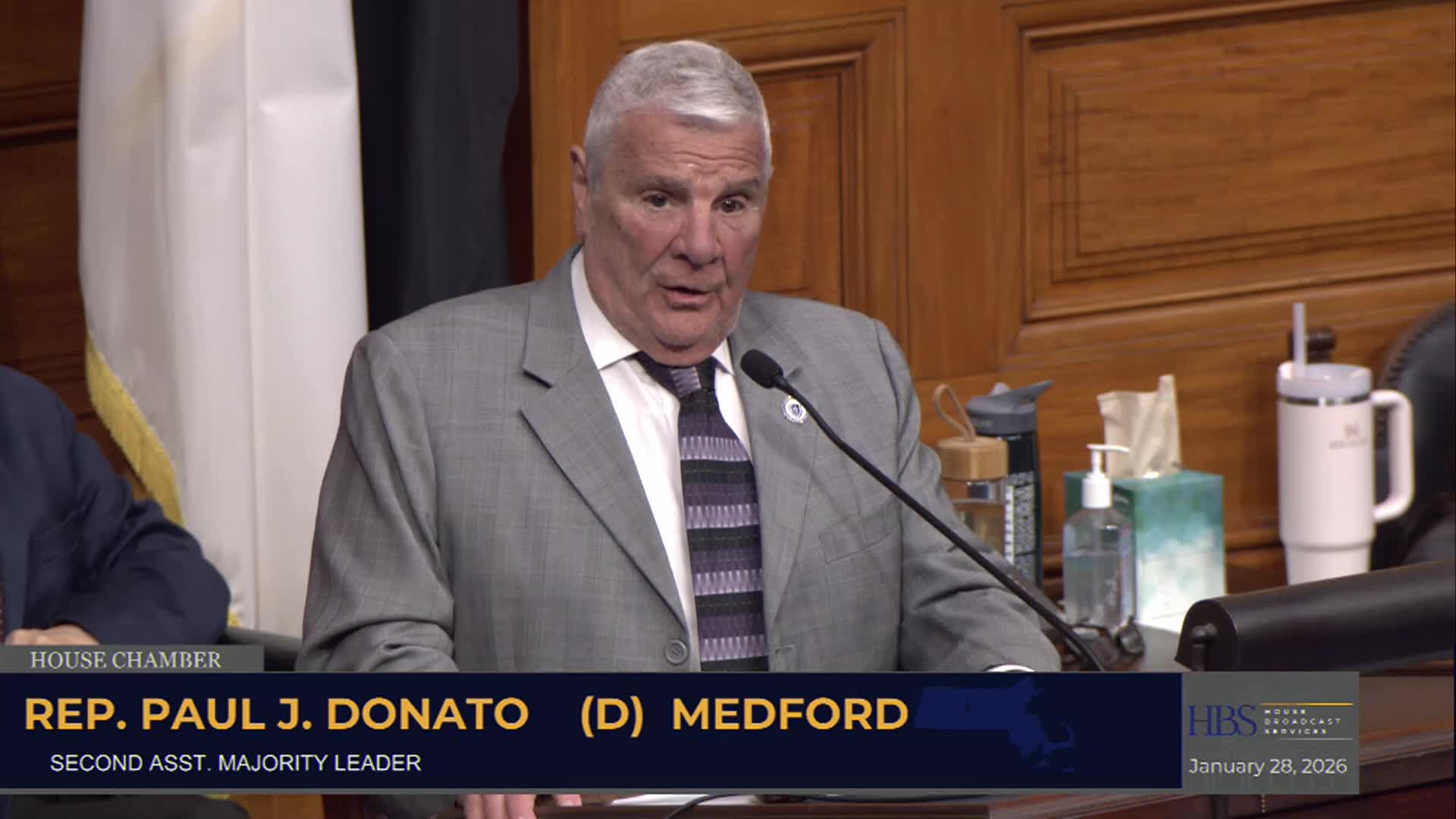 MA House of Rep Formal Session:  automated external defibrillators at sporting events 1/28/26