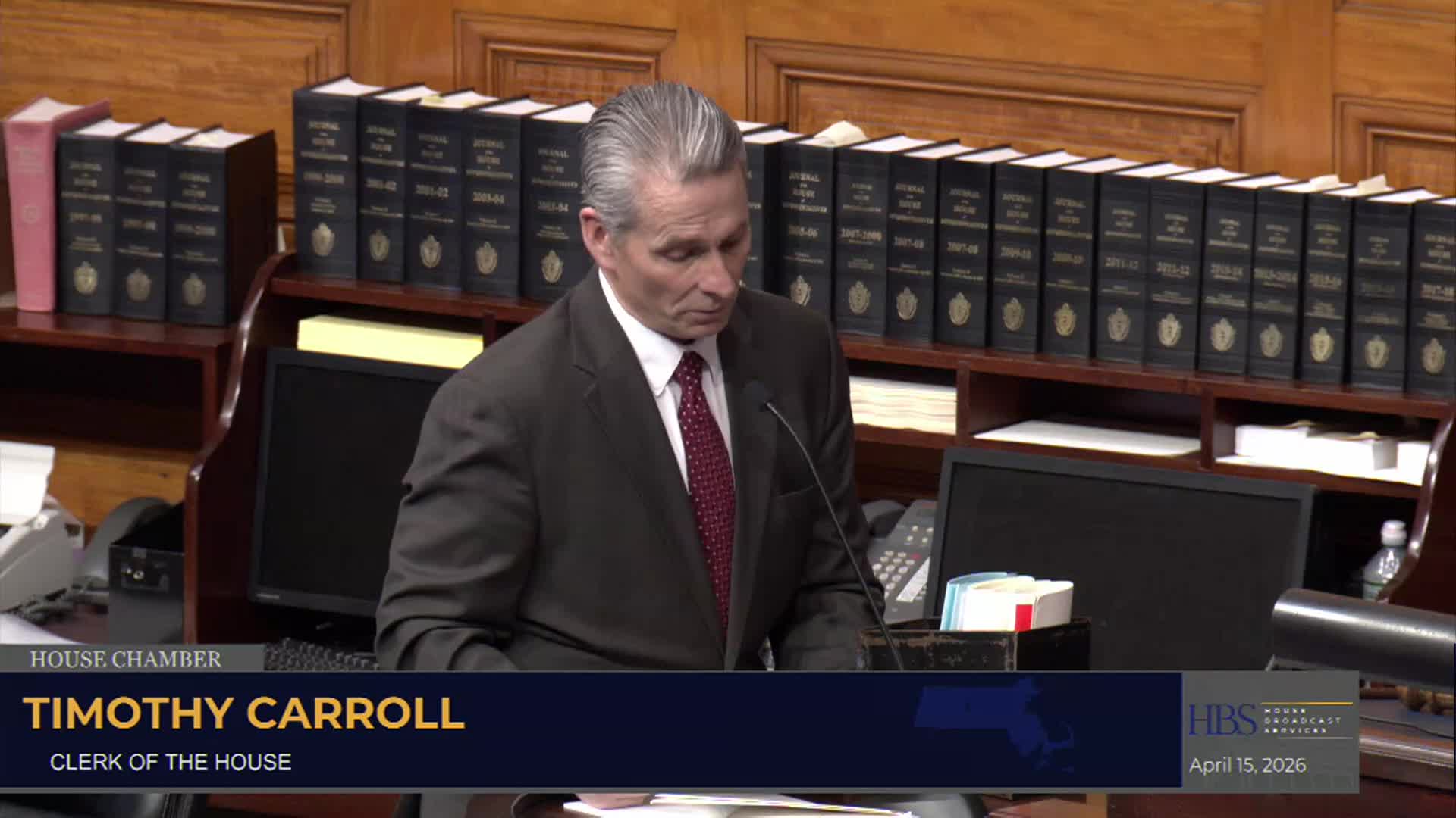 MA House of Reps Formal Session: $4.6B transportation bond bill for road and bridge maintenance 4/15/26