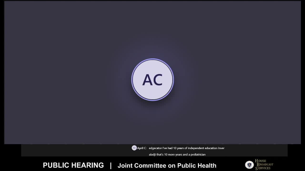 Thumbnail image for MA Joint Committee on Public Health Hearing Part 2 of 5