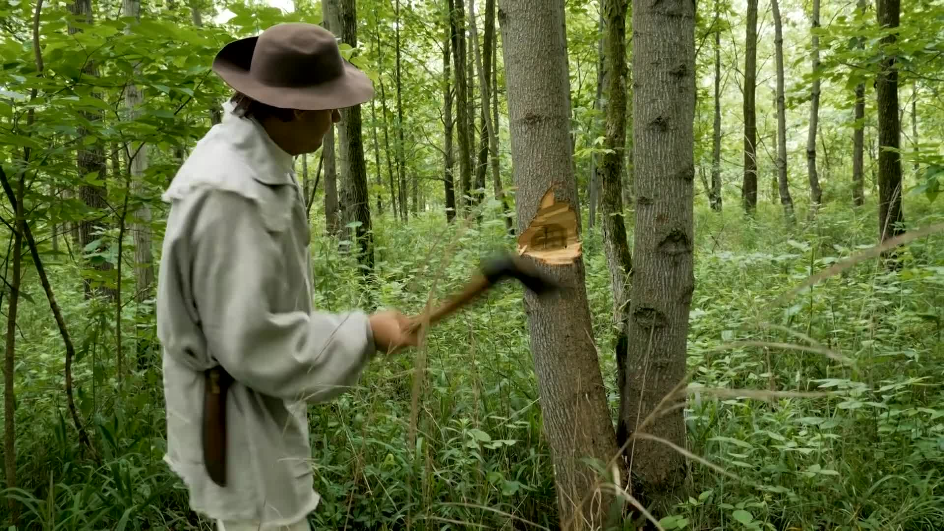 Thumbnail image for Live History: No Nails Frontiersman Survival Shelter