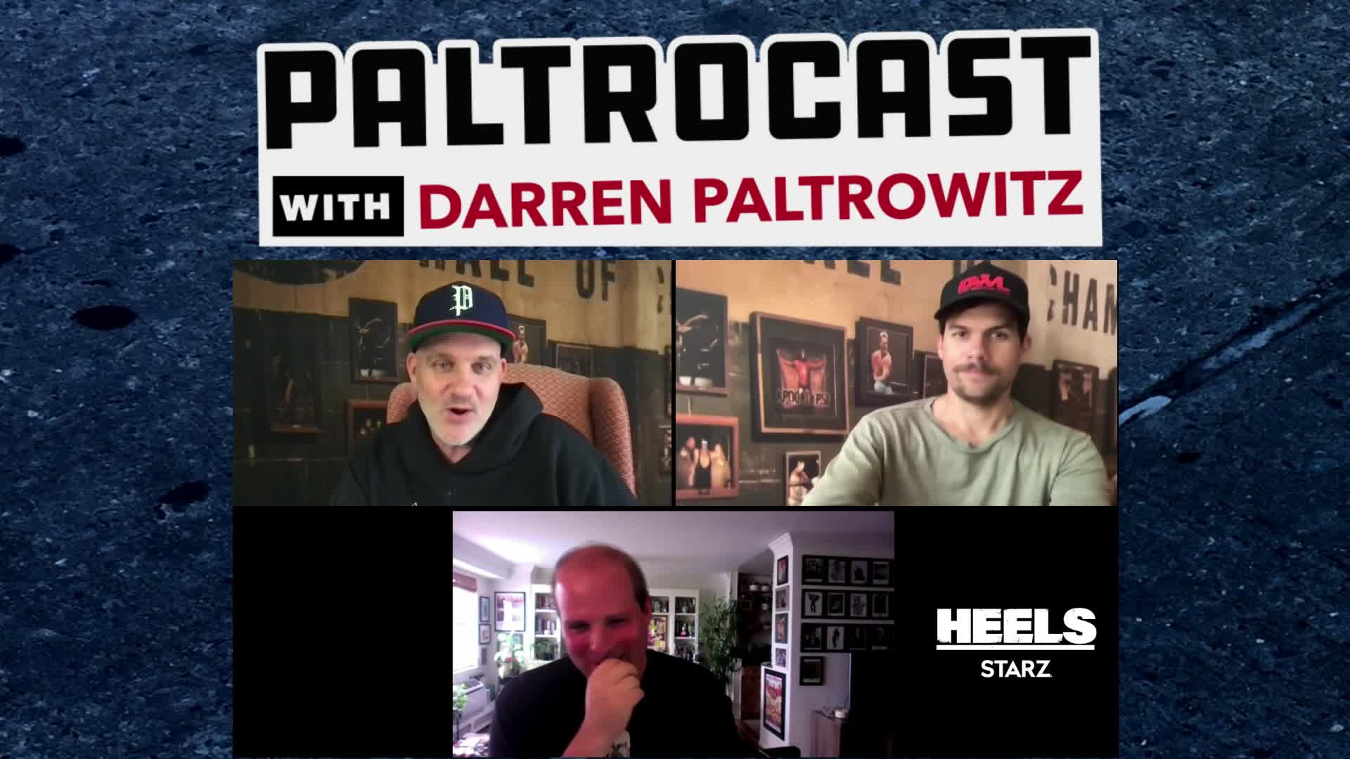 Thumbnail image for Paltrocast: Cast and crew of new wrestling-themed series "Heels" and podcaster Marc Canter