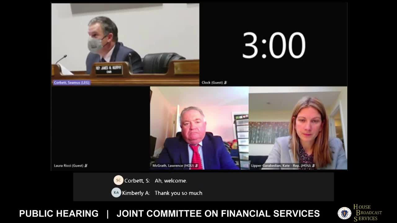 Thumbnail image for MA Joint Committee Public Hearing: Financial Services 2 of 2