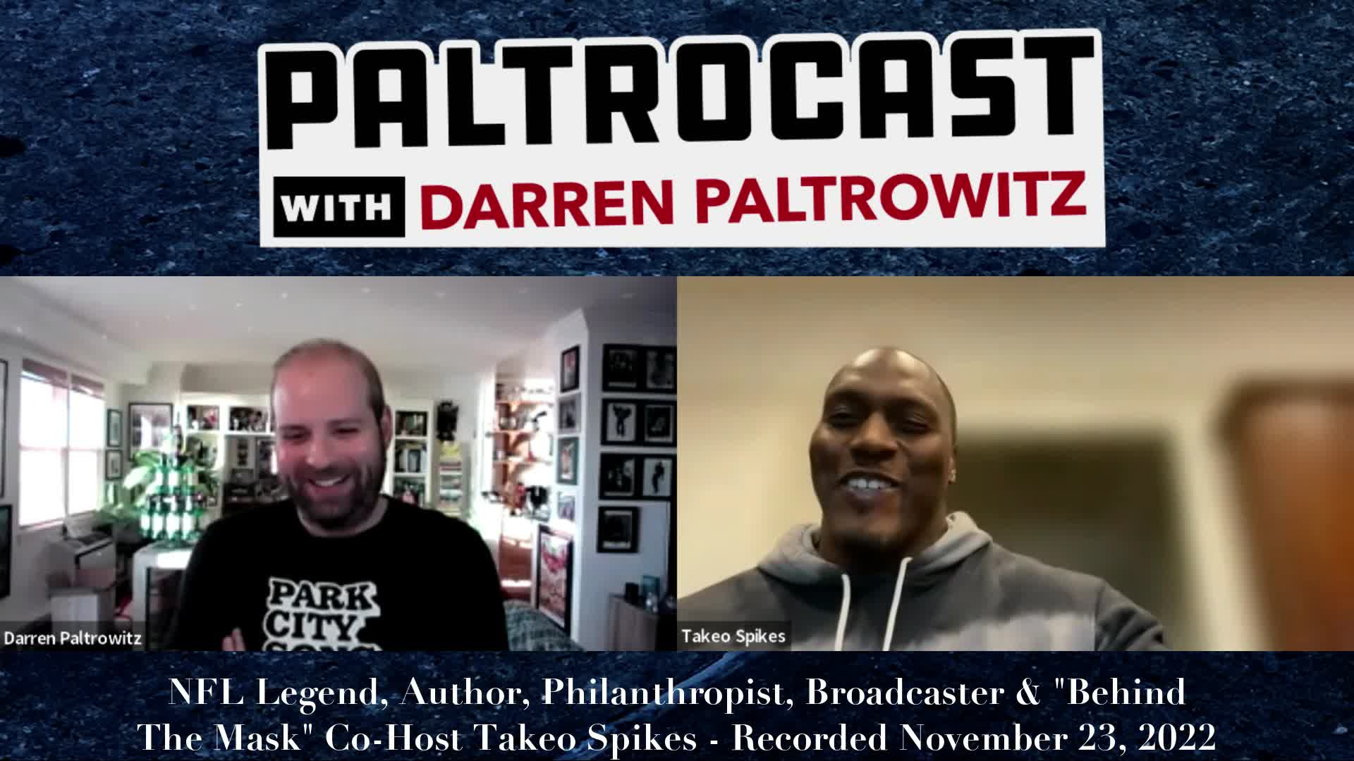 Thumbnail image for Paltrocast: NFL Legend Takeo Spikes, Wrestling Star Joe Hendry Pub VOD